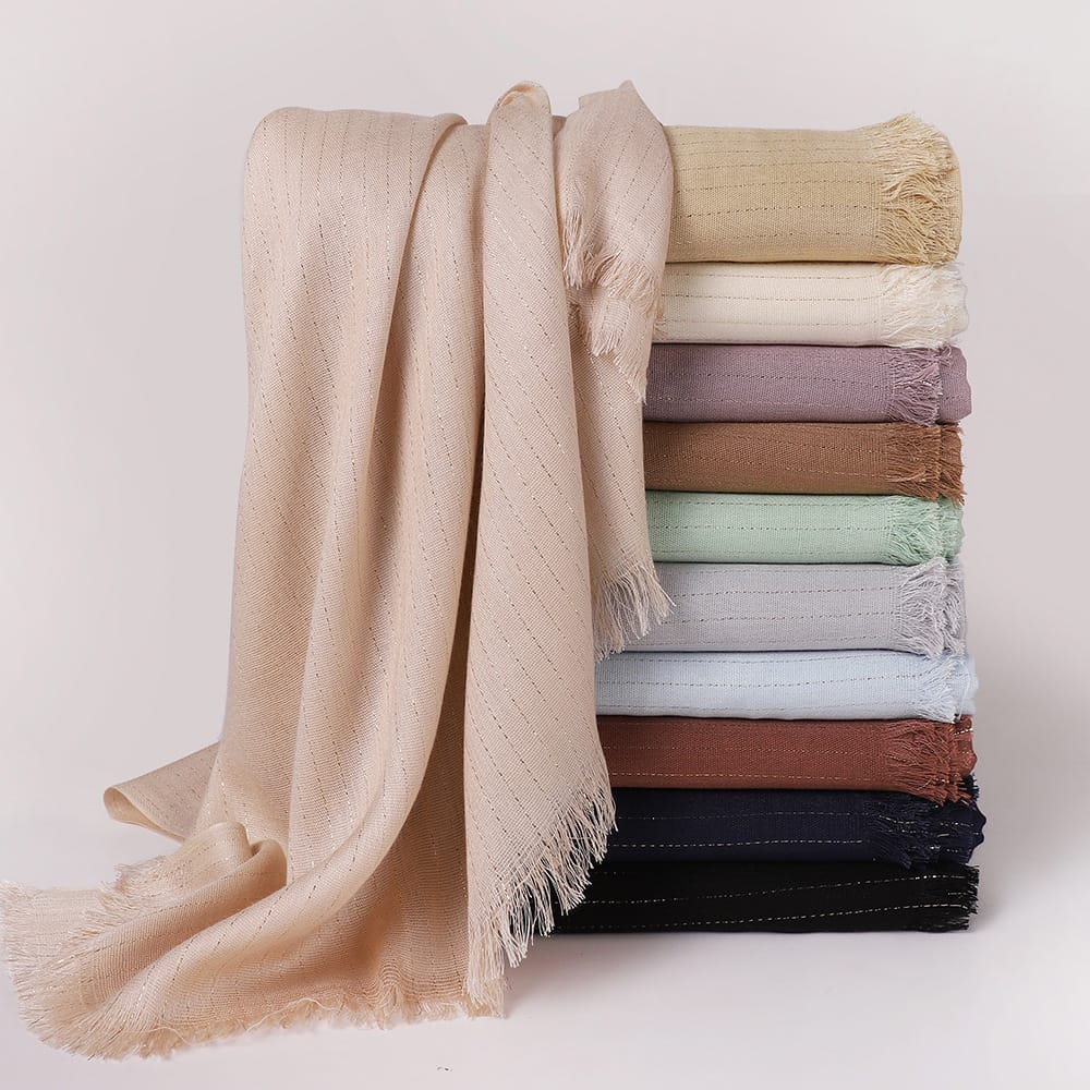 Rayon Golden Striped Hijab