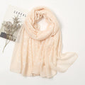 Embriodery Cream Color Cotton hijab
