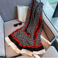 Stunning black red printed viscose hijab / orna