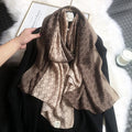 Classy dark brown printed hijab