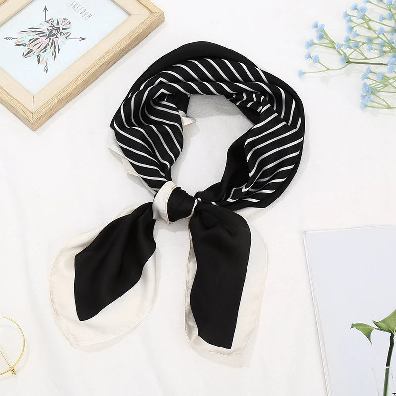 Stunning black silk scarf