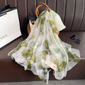 Classy light green silk hijab