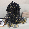 Gorgeous black color silk hijab/orna