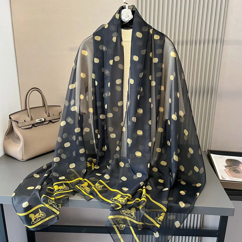 Gorgeous black color silk hijab/orna