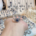 Elegant Blue Zircon Ring