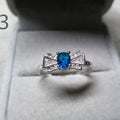 Sterling Silver Blue Sapphire Ring