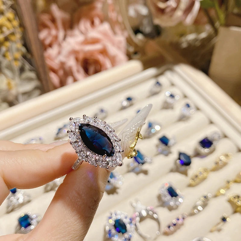 Marquise Cut Cluster Ring