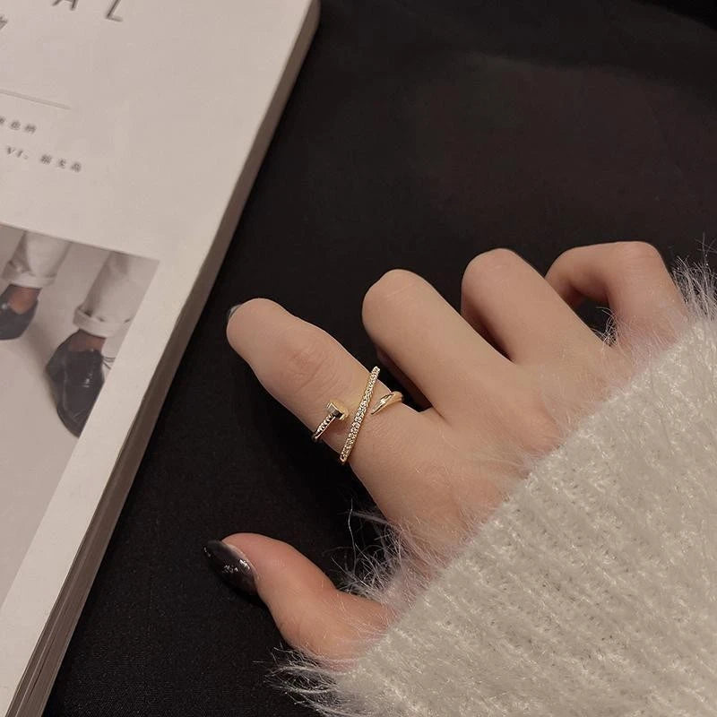 Pretty Multilayered Zircon Ring