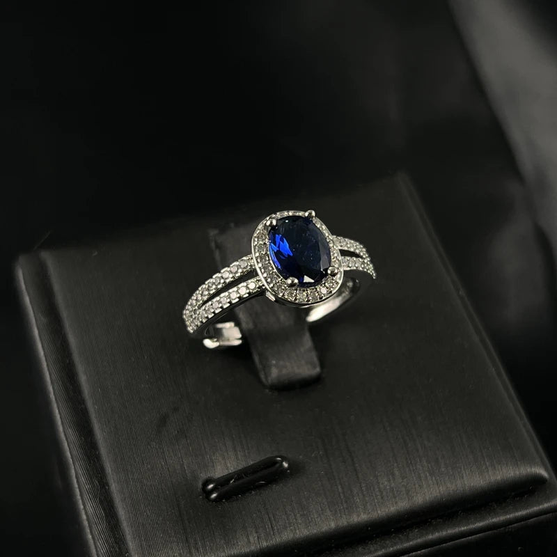 Stunning oval shaped crystal ring
