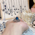 Stunning Crown Shaped Crystal Ring