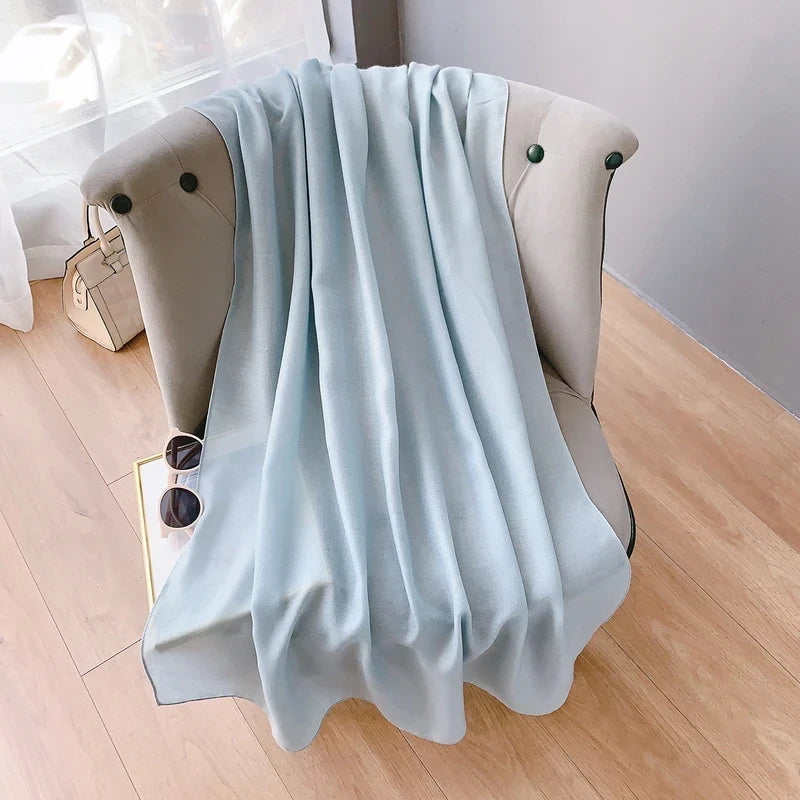 Light blue cotton hijab