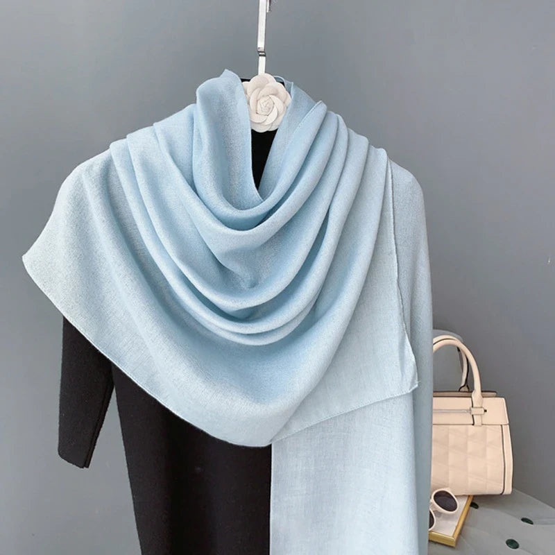Light blue cotton hijab