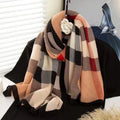 Beautiful brown color check patterned soft cotton hijab/orna