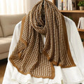 Stylish Brown Color Crinkled Hijab/Orna