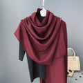 Maroon color cotton long hijab