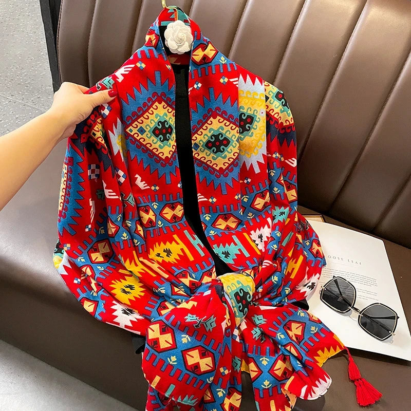 Gorgeous Red Colour Long Cotton Hijab/Orna
