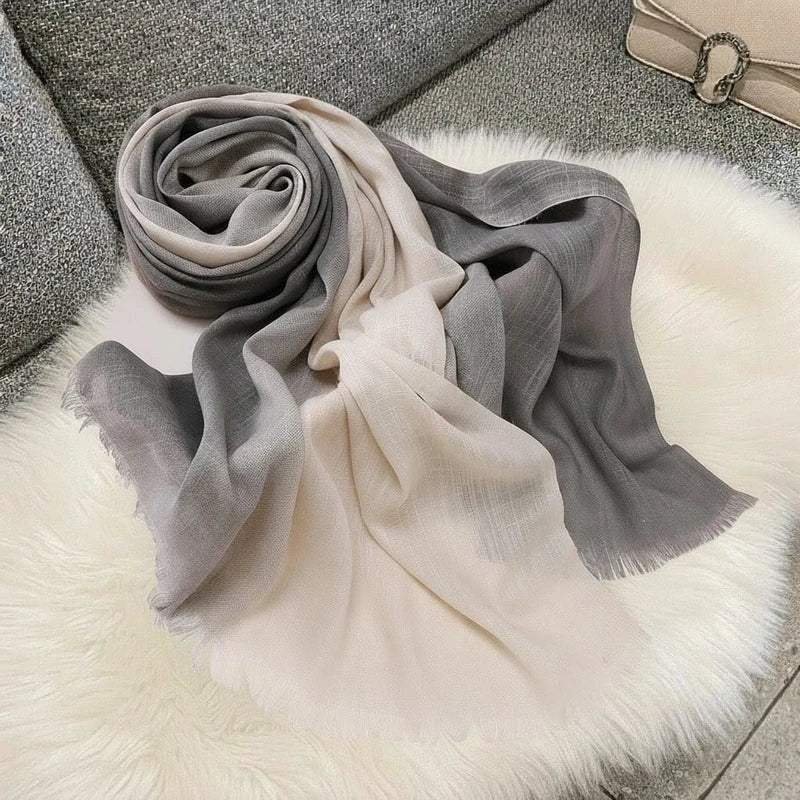 Imported gray color bamboo cotton hijab/scarf