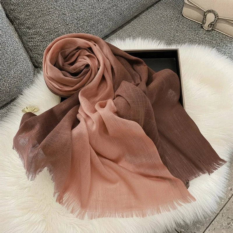 Elegant Brown Color Bamboo Cotton Hijab /Orna