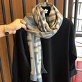 Elegant grey beige  printed hijab / orna