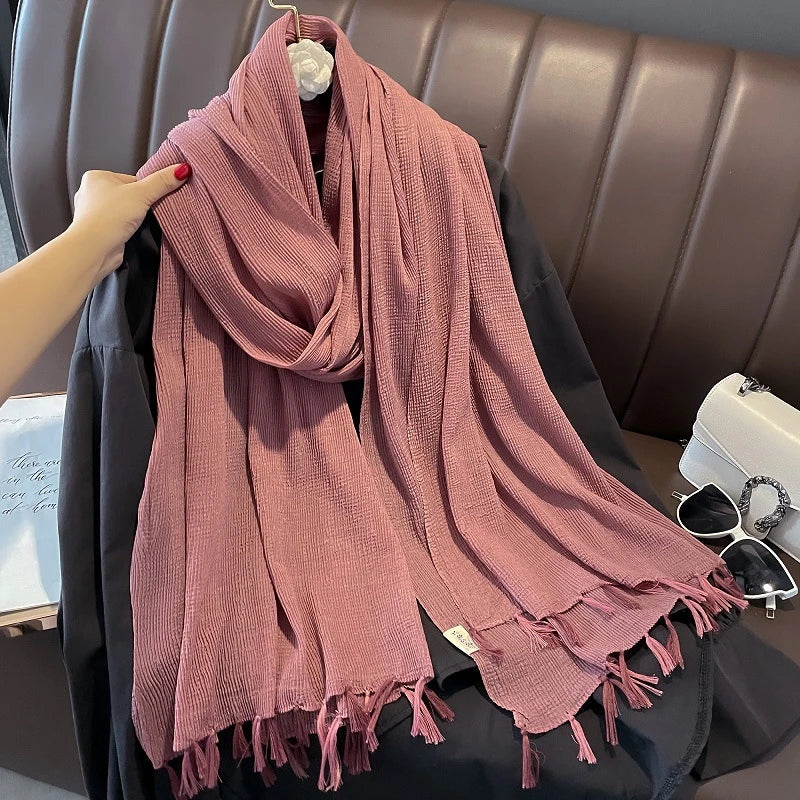 Gorgeous pink colour soft cotton hijab / orna