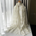 Classy Cream Color Long Organza Silk Scarf