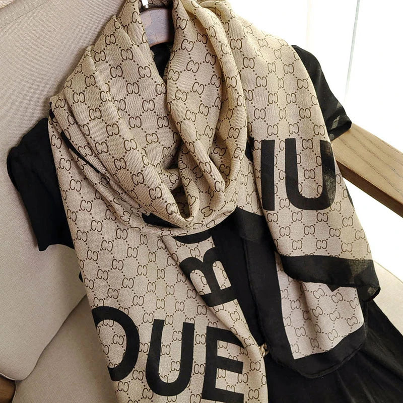 Classy grey color long cotton hijab / orna