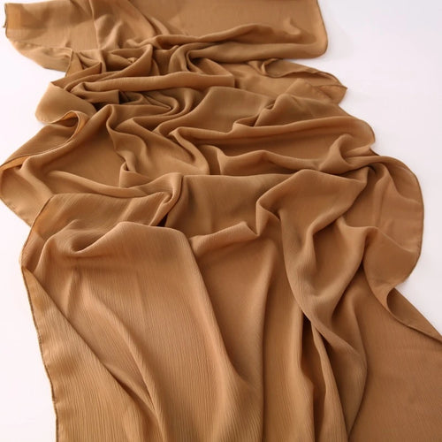 Beautiful khaki Color Crepe Chiffon Hijab / Orna