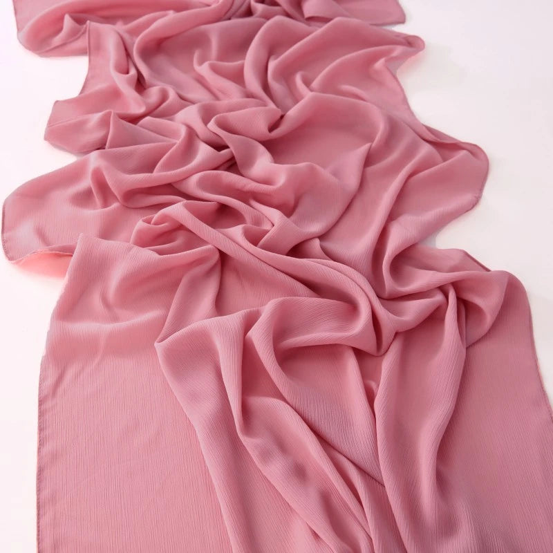 Pretty pink colour chiffon long hijab / orna