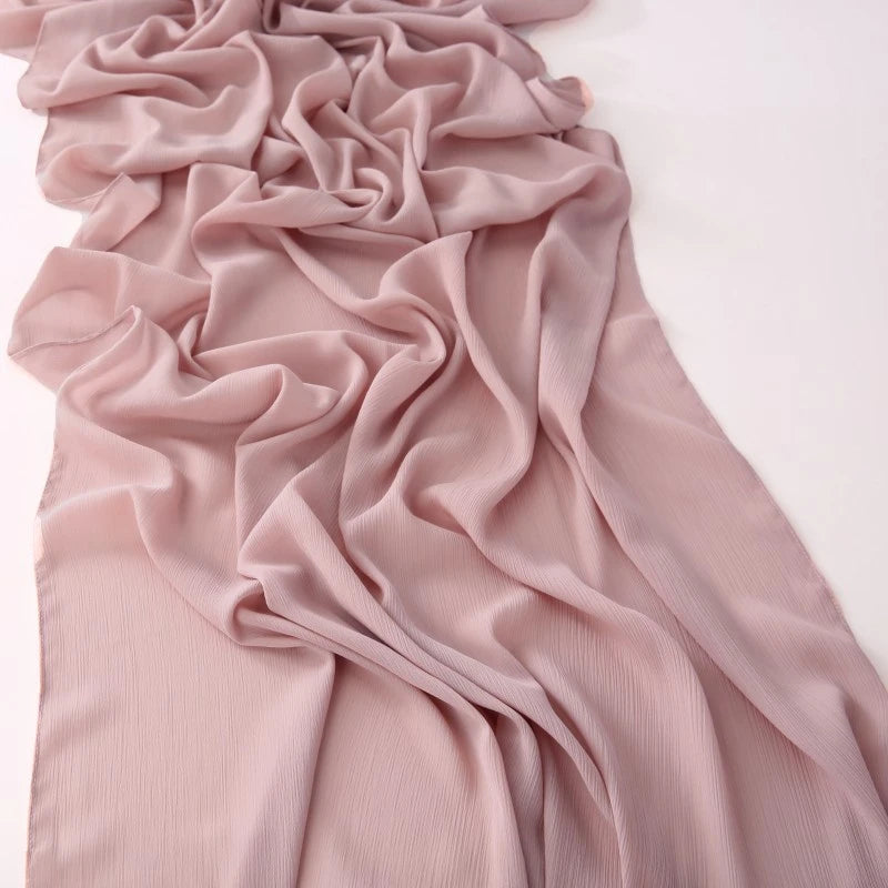 Beautiful light pink colour soft long chiffon hijab