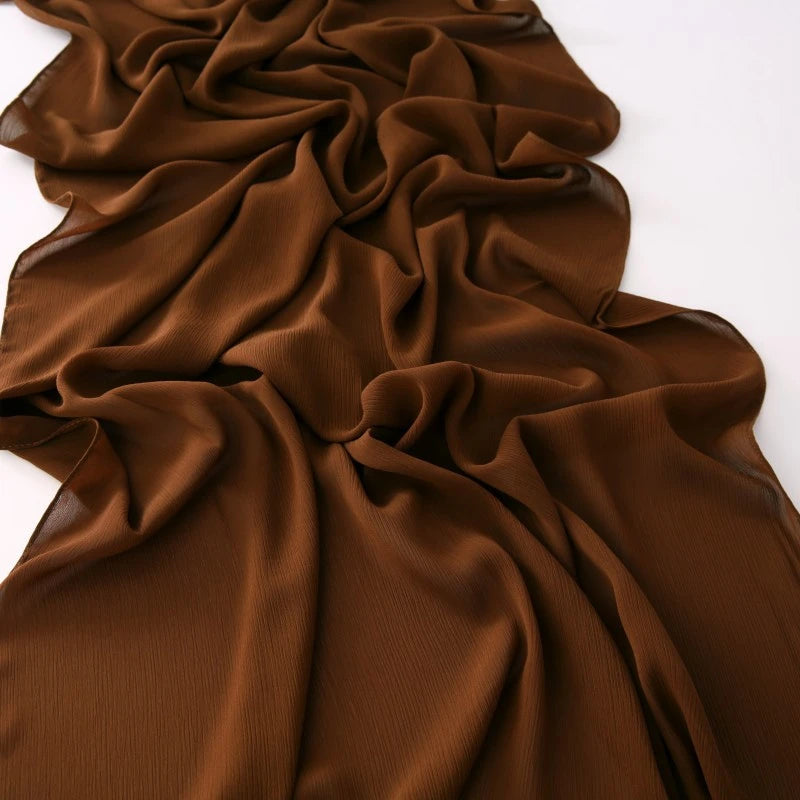Beautiful caramel color soft chiffon hijab / orna