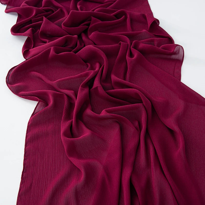 Gorgeous Maroon Color Chiffon Hijab