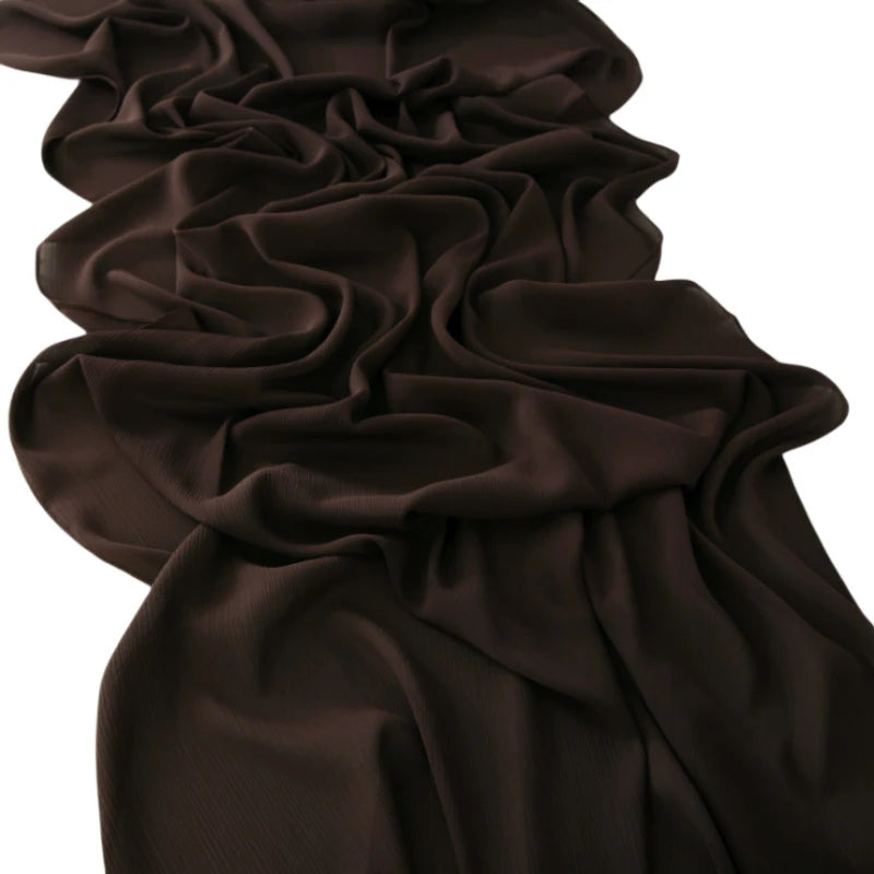 Elegant coffee color chiffon long hijab