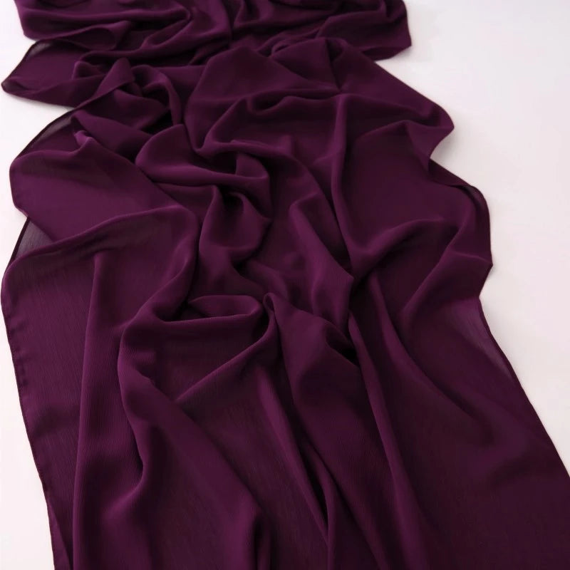 Gorgeous purple color long chiffon hijab
