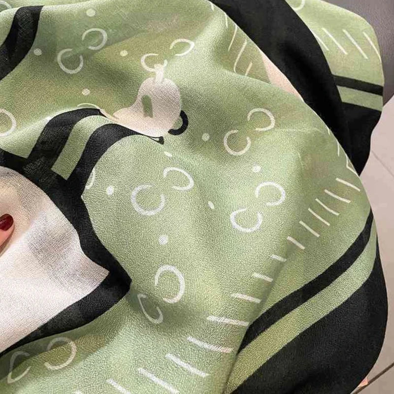 Elegant Mint Green Colour Long Cotton Hijab / Orna