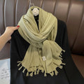 Elegant Yellowish Green Color Soft Cotton Hijab / Orna