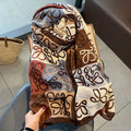 Imported luxury brand printed long cotton hijab / orna