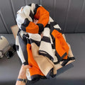 Colorful geometric patterned soft cotton hijab