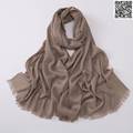 Stylish Soft Khaki Bamboo Cotton Hijab / Orna