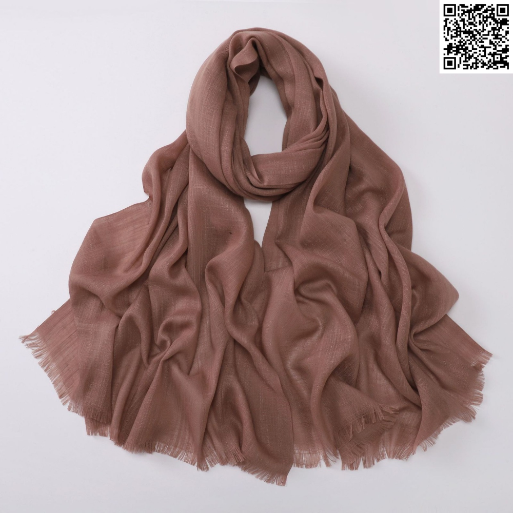 Stylish Soft Dusty Rose Bamboo Cotton Hijab / Orna