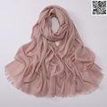 Stylish Soft Light Pink Bamboo Cotton Hijab / Orna
