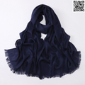 Stylish Soft Navy Blue Bamboo Cotton Hijab / Orna