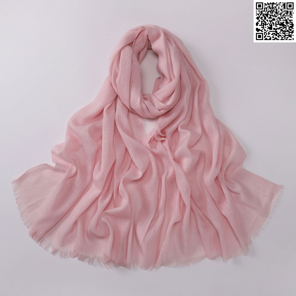 Stylish Soft Pink Bamboo Cotton Hijab / Orna