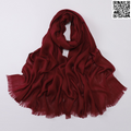 Stylish Soft Wine Red Bamboo Cotton Hijab / Orna
