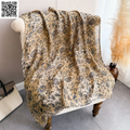 Imported Vine Flower Lightweight Camel Scarf