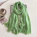 Classy Light Emerald Green Super Soft Big Size Summer Friendly Cotton Hijab / Orna