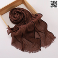 Imported Red Coffee Color Super Soft Rayon Cotton Small Lace Hijab / Scarf