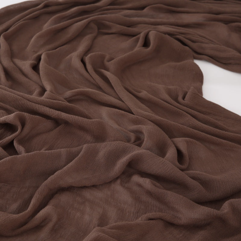 Elegant Deep Russet Super Soft Big Size Rayon Cotton Hijab / Orna