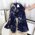 Fashionable Blue Color Imported Skin-friendly Long Hijab / Orna
