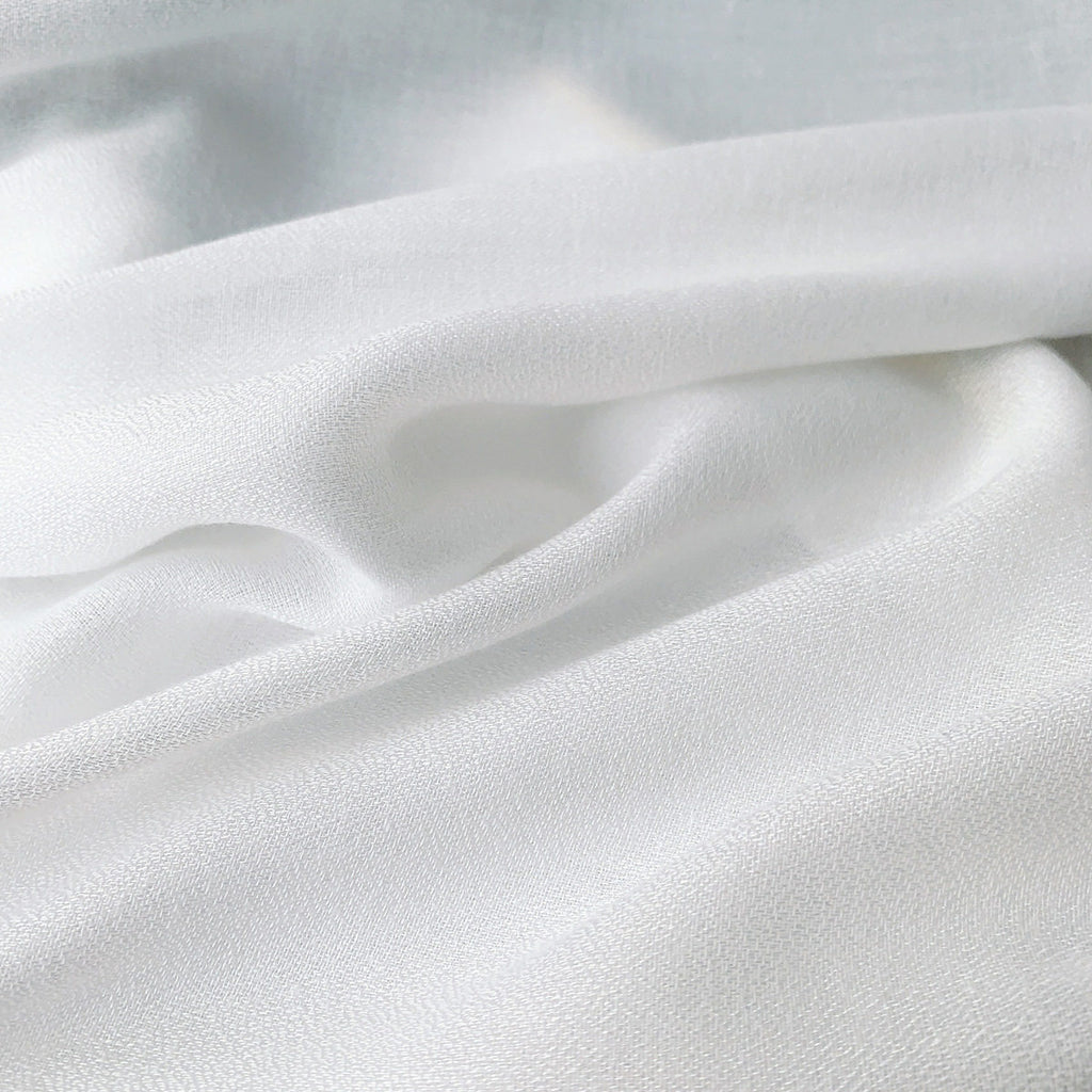 Sophisticated White Color Long Soft Summer Friendly Imported Hijab / Orna