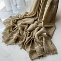 Stylish Khaki Color Summer Friendly Big Size Imported Cotton Hijab / Orna